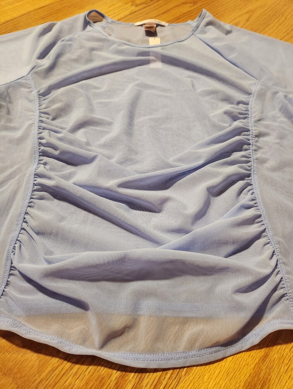 NWT Victoria's Secret Purple Sheer Ruched Workout T-Shirt Size Xl - Picture 2 of 8